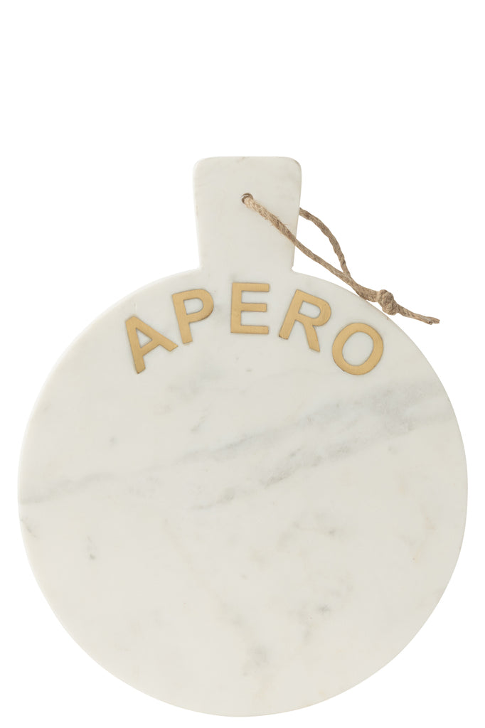 Cheese Board Round Apero Marble White
