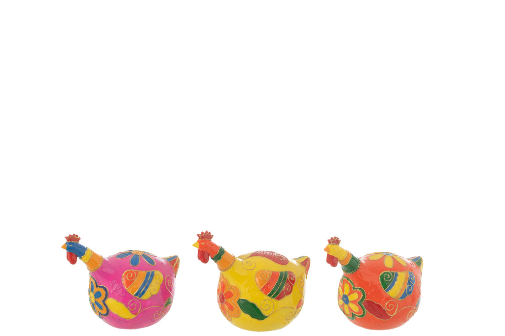 Chicken Flowers Resin Mix Medium, Set Of 3