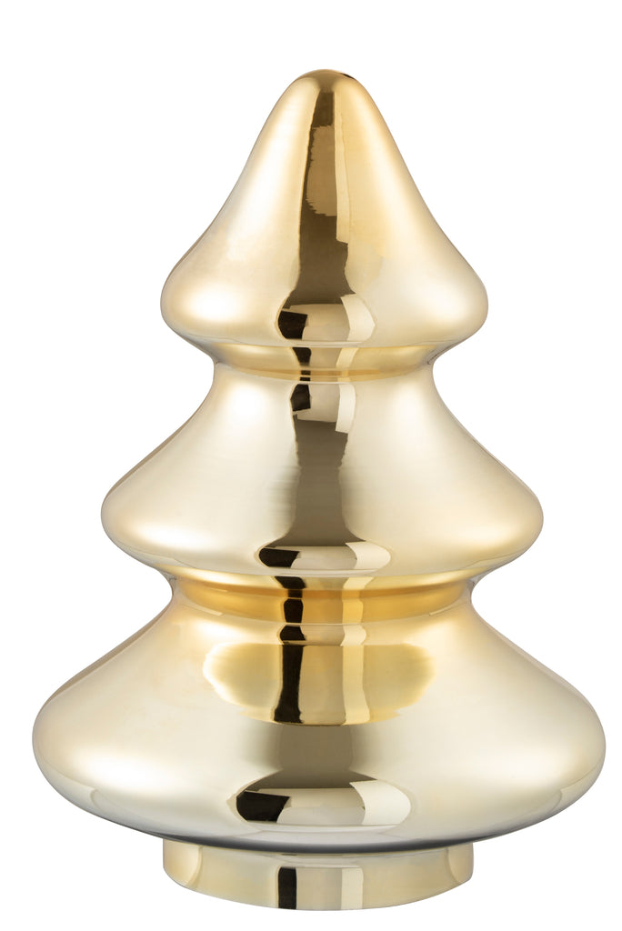 J-Line Christmas Tree Deco Glass Gold Large