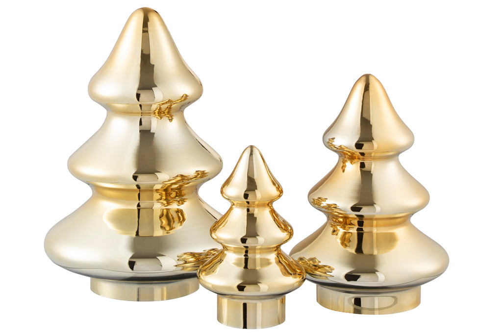J-Line Christmas Tree Deco Glass Gold Large