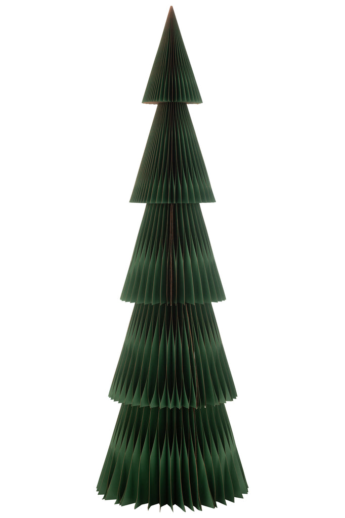 J-Line Christmas Tree Folding Paper Dark Green/Copper Large