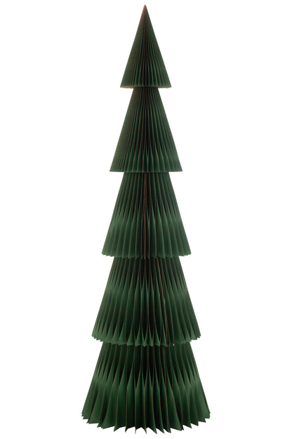 J-Line Christmas Tree Folding Paper Dark Green/Copper Large