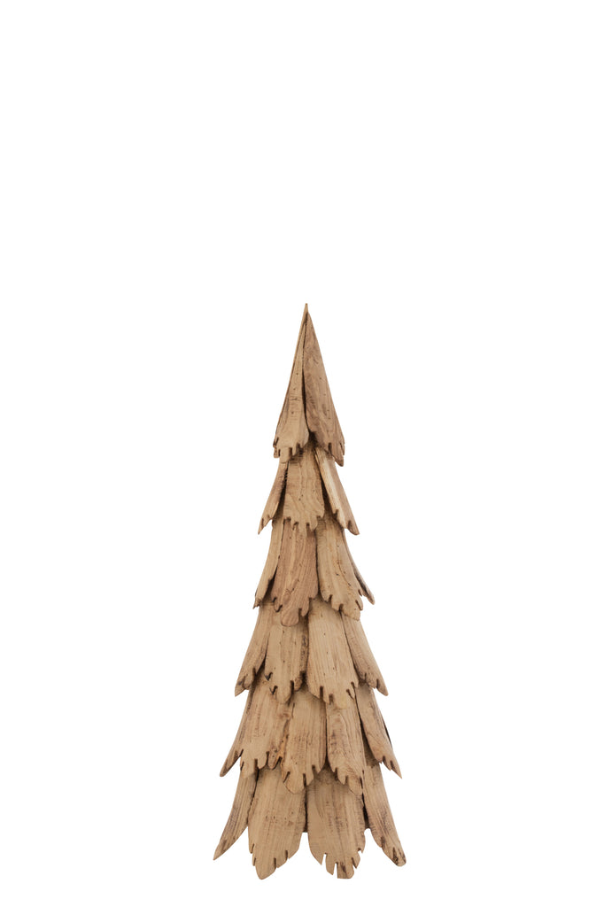 J-Line Christmas Tree Pieces Wood Natural Medium