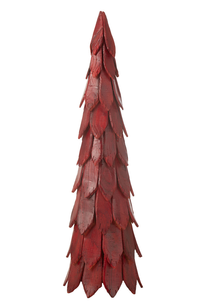 J-Line Christmas Tree Pieces Wood Red Large
