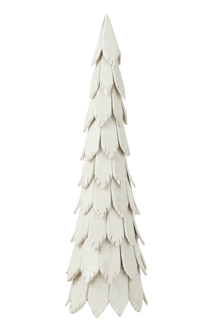 J-Line Christmas Tree Pieces Wood White Large