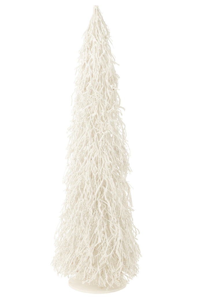 J-Line Kerstboom Teatree Hout Wit Groot