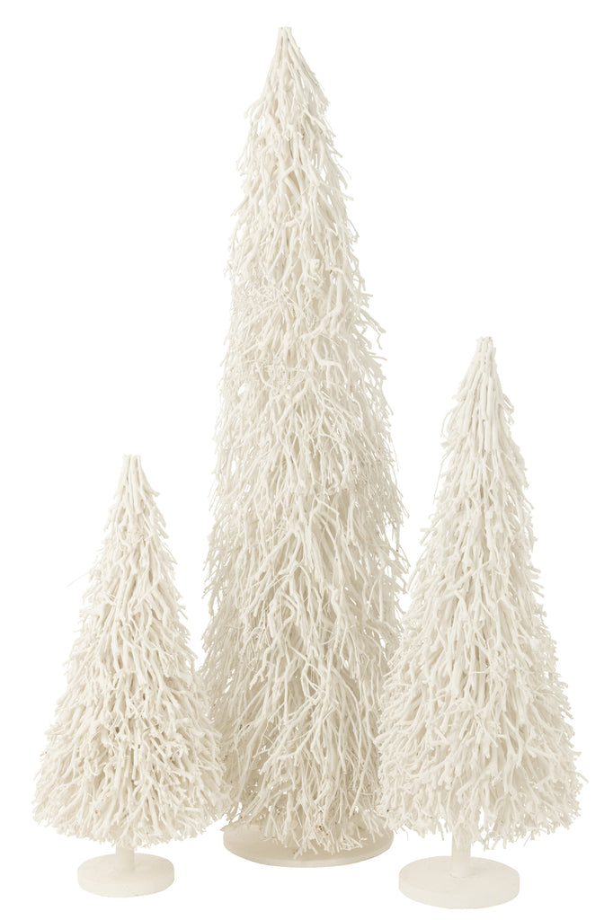 J-Line Kerstboom Teatree Hout Wit Groot