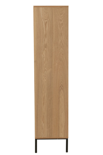Kastcompartimenten MDF/Metaal Natuurlijk/Zwart
