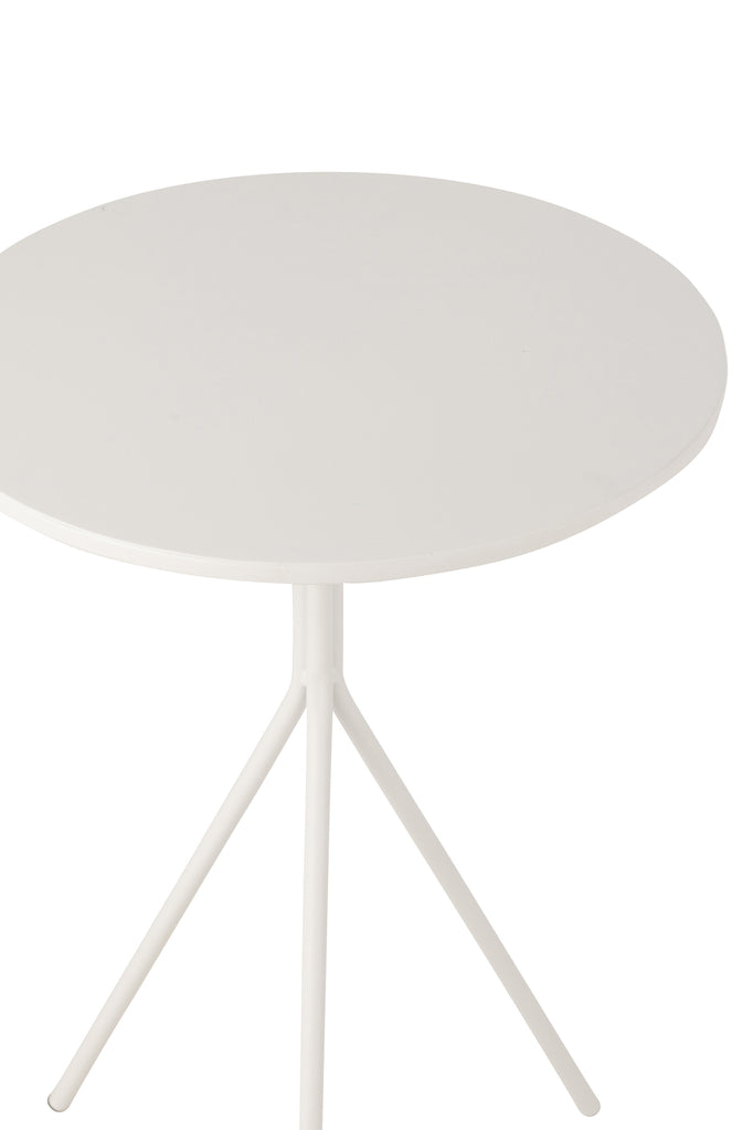 Salontafel Rond Metaal Wit