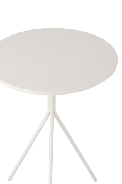 Salontafel Rond Metaal Wit