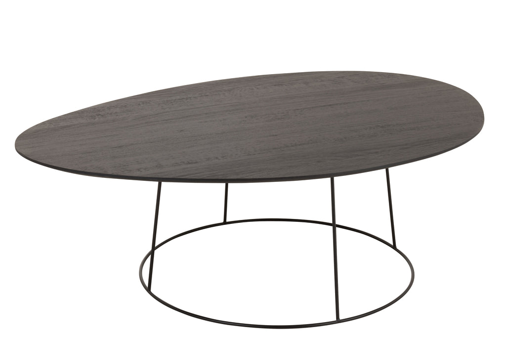 Koffietafel Ovaal Hout/Metaal D Br