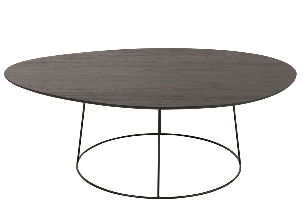 Koffietafel Ovaal Hout/Metaal D Br