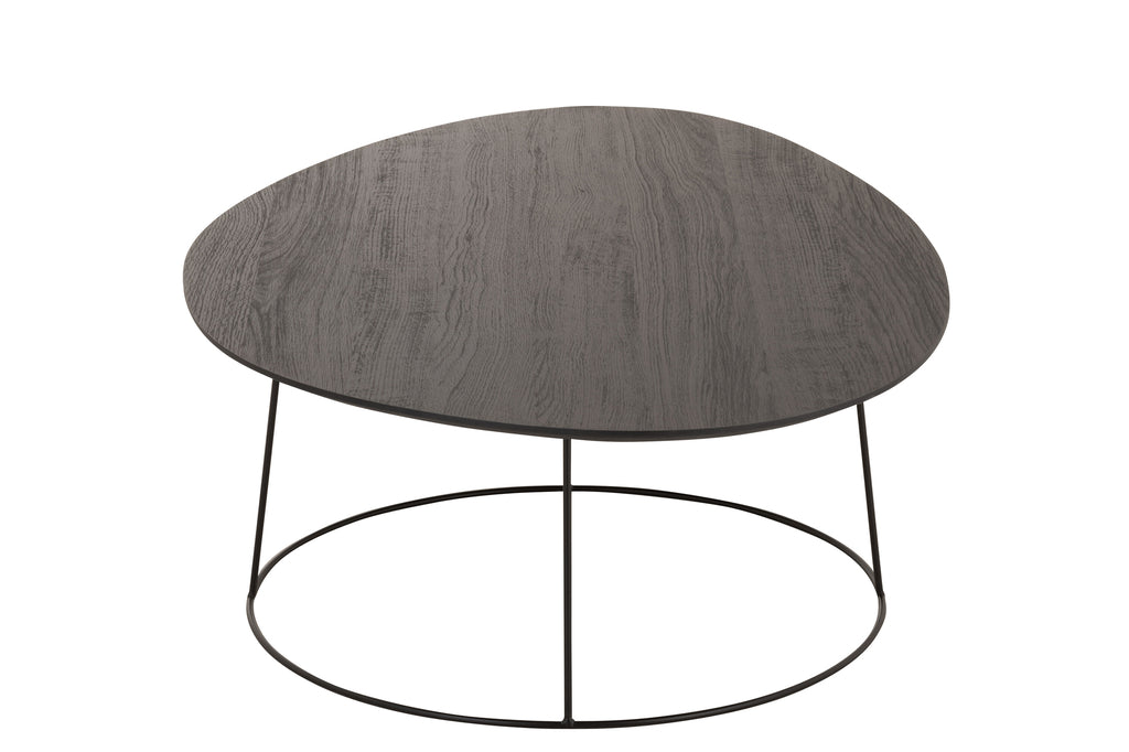 Koffietafel Ovaal Hout/Metaal D Br