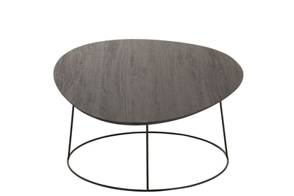 Koffietafel Ovaal Hout/Metaal D Br