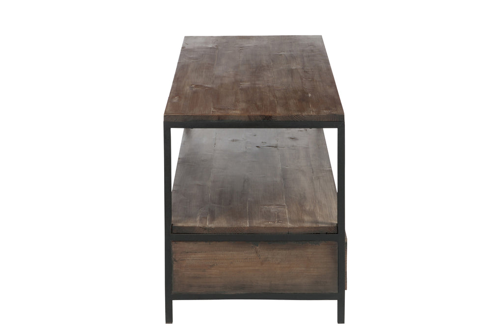 Salontafel Hout/Metaal Bruin+Zwart