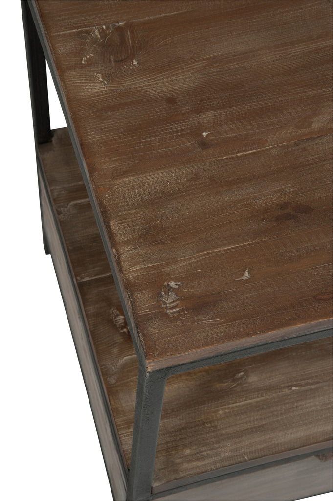 Salontafel Hout/Metaal Bruin+Zwart