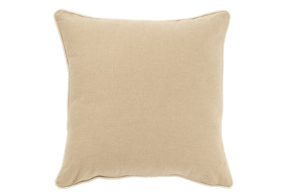 Cushion Leaf Cotton Greige/White