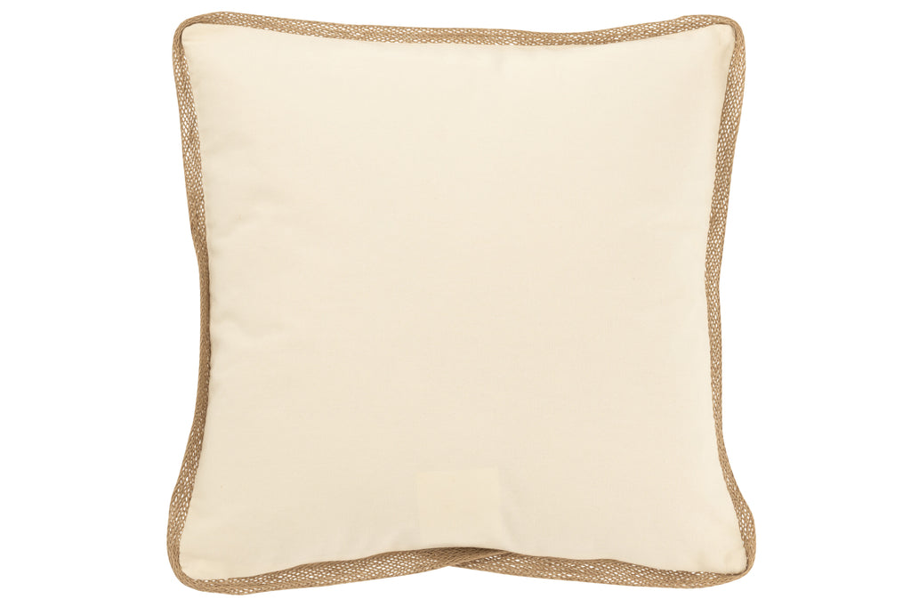 Cushion Square Palm Trees Cotton Cream/Beige