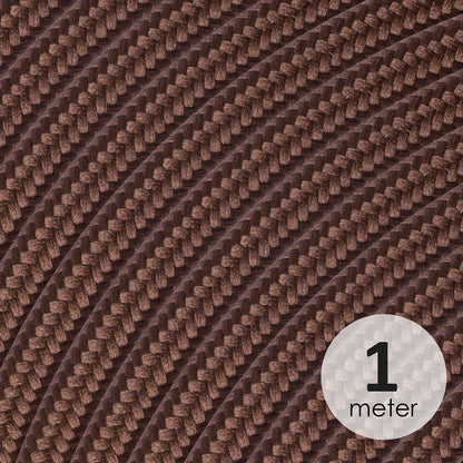 Strijkijzersnoer, bruin, bestel per meter.
