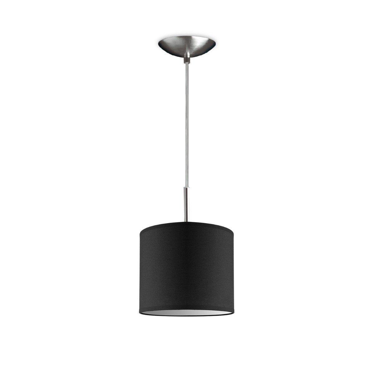 hanglamp Tube Deluxe, E27, zwart, 20cm