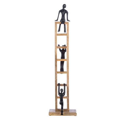 Sculptuur Ladder, natuurlijke kleur H.82 cm