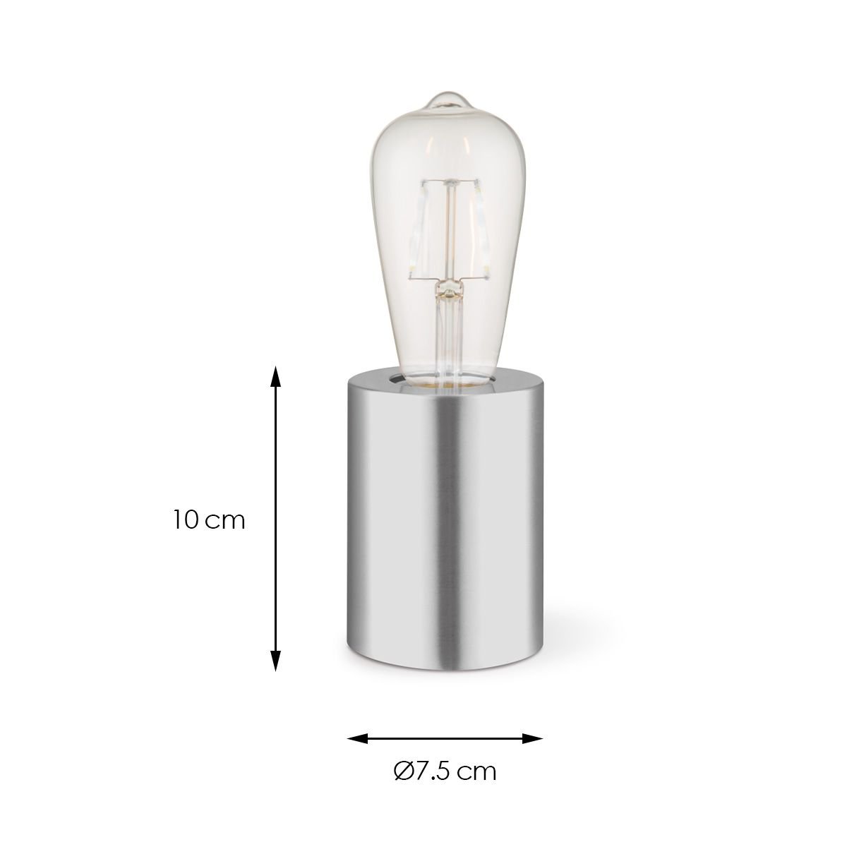 tafellamp Dry Rond - geborsteld staal - 7.5/7.5/10cm