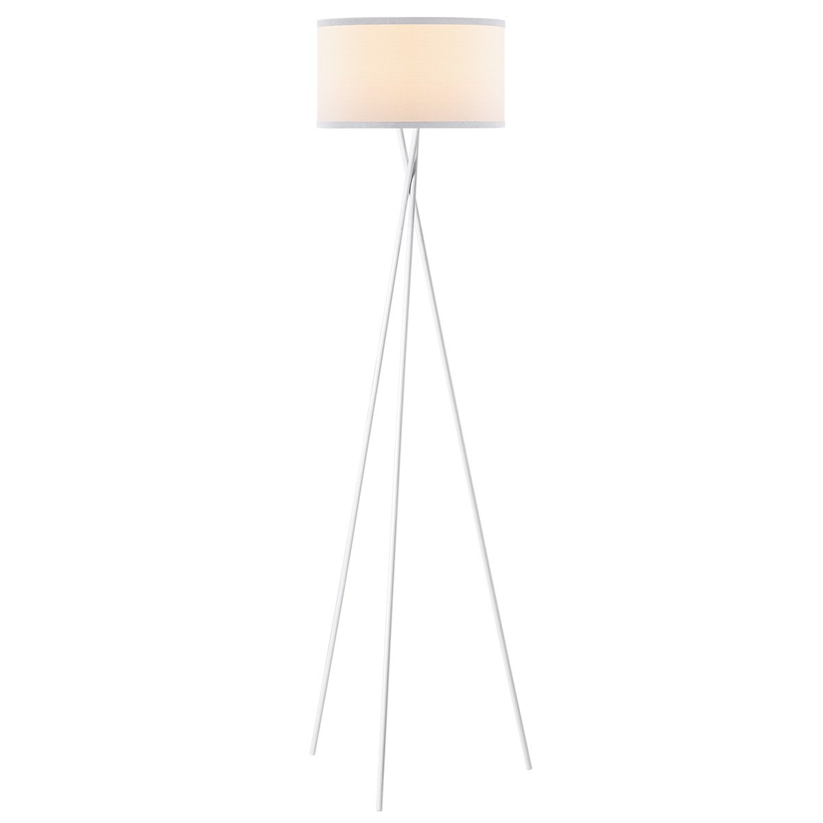 Moderne Vloerlamp - Lampenkap  Wit - 53x53x138