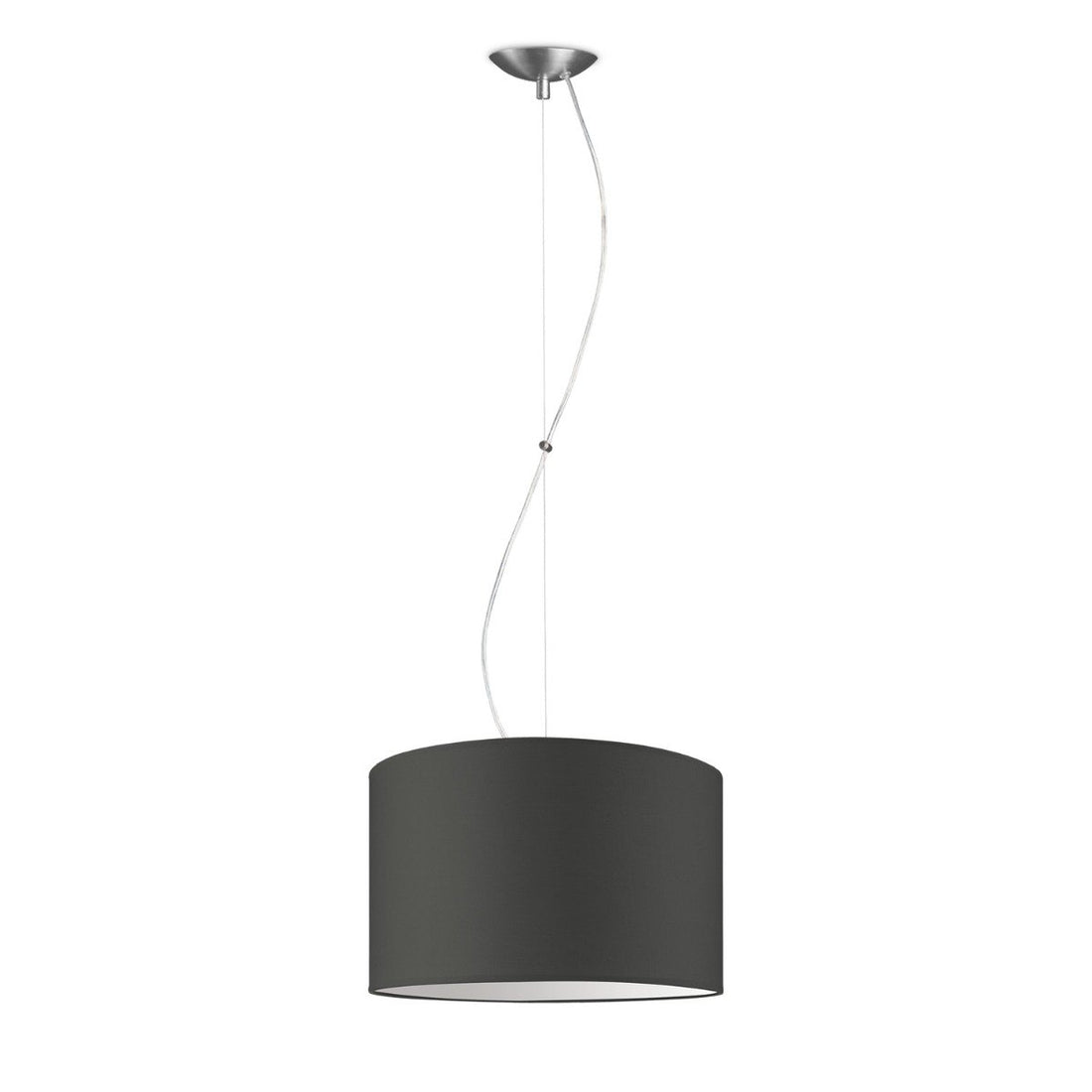 hanglamp Deluxe met lampenkap, E27, antraciet, 35cm