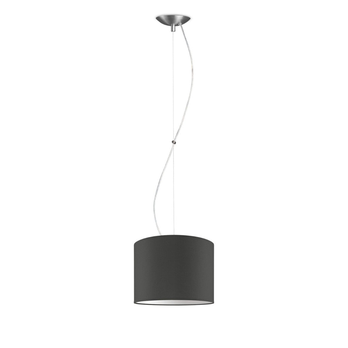 hanglamp Deluxe met lampenkap, E27, antraciet, 25cm