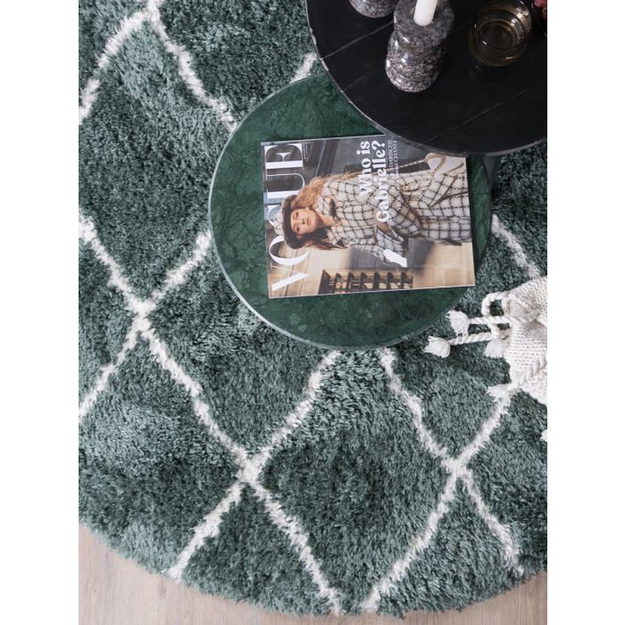 Vloerkleed Jeffie Green Rond ø120 cm