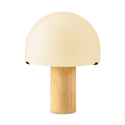 Landelijke Tafellamp Mushroom - Wit - 23/23/28cm