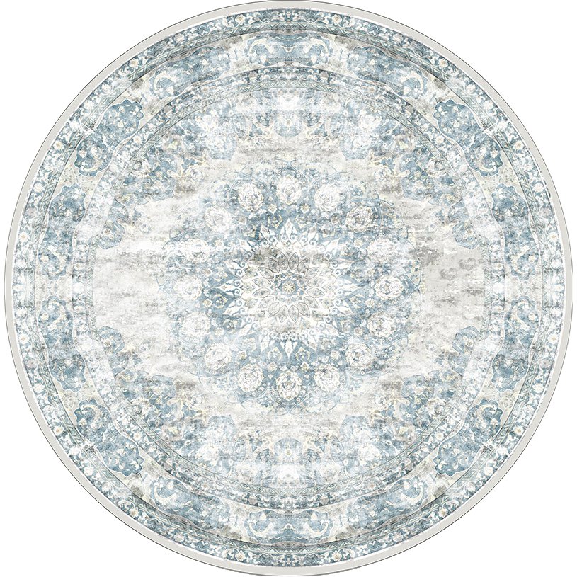 Vloerkleed Viola Rond Blue ø120 cm