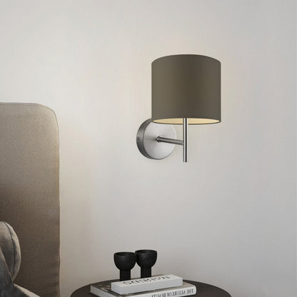 Wandlamp - Mati E27 Lampenkap antraciet 20cm