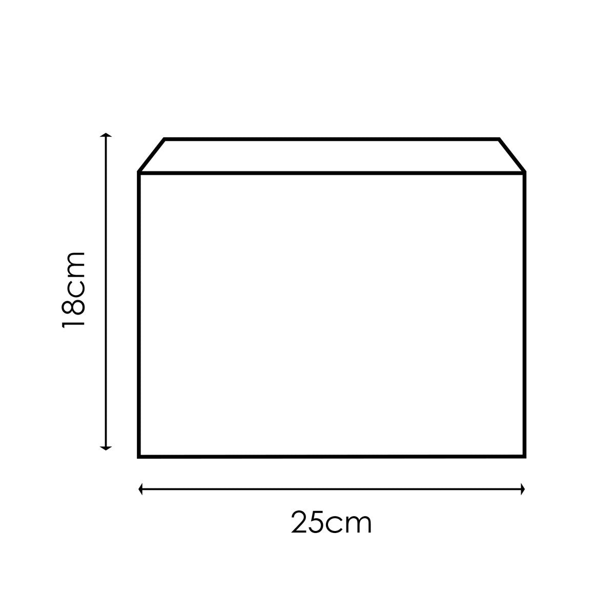 Lampenkap Block vierkant zwart - B:25xD:25xH:18cm