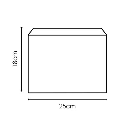 Lampenkap Block vierkant zwart - B:25xD:25xH:18cm