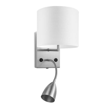 Wandlamp - Leeslamp, LED Leeslamp, E27, wit 20cm