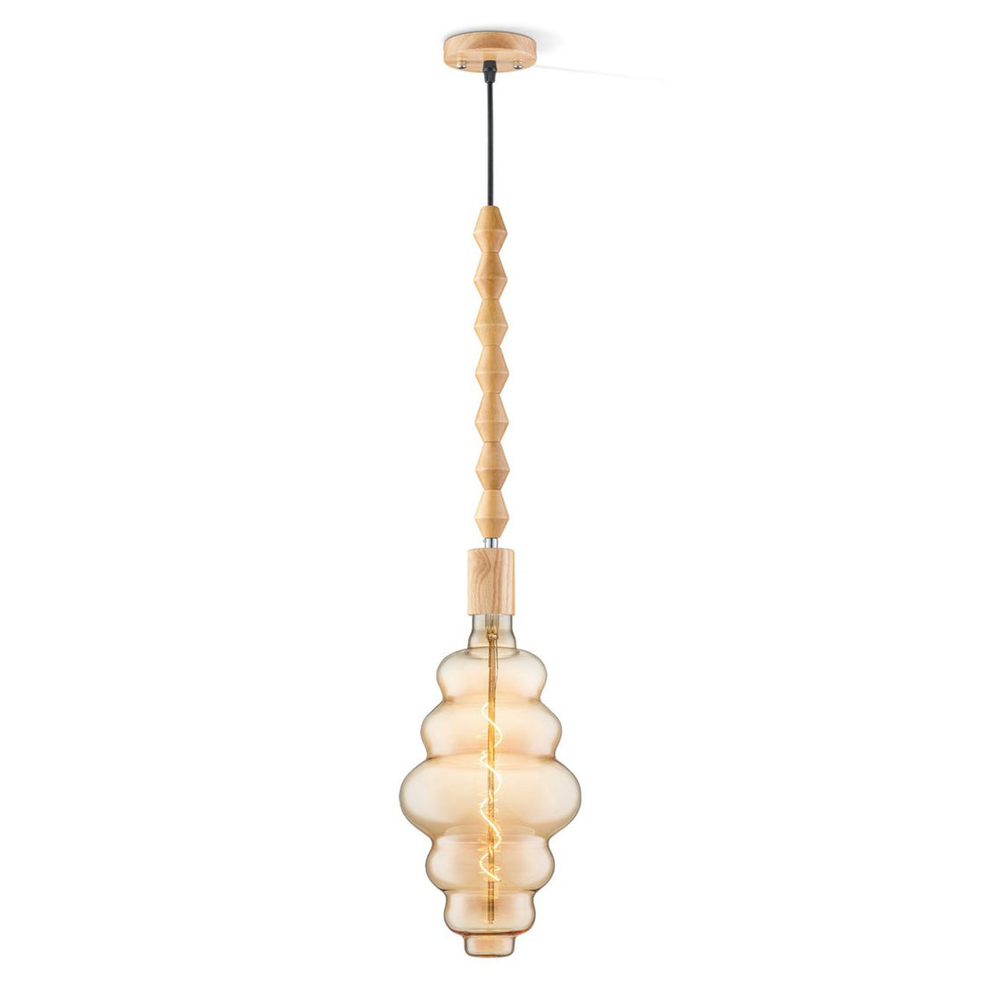 hanglamp Dana Cloud - LED G160 lamp dimbaar E27 amber