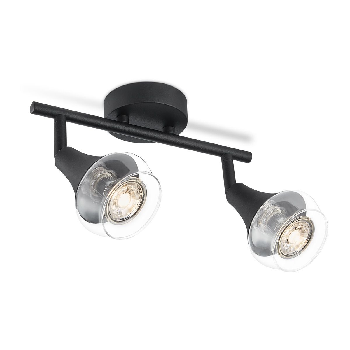 LED Opbouwspot Vaya 2 - incl. dimbare LED lamp - Zwart