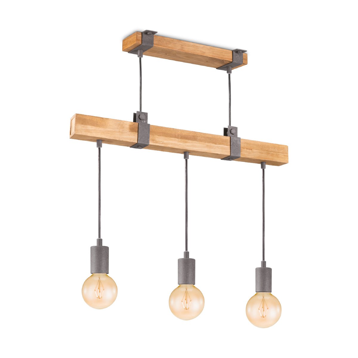 Hanglamp Denton - hout - 60x14x128cm