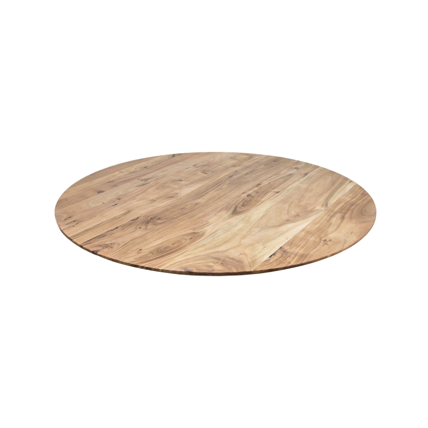 HSM Collection-Rond Tafelblad Zurich-ø100x3,8-Naturel-Acacia