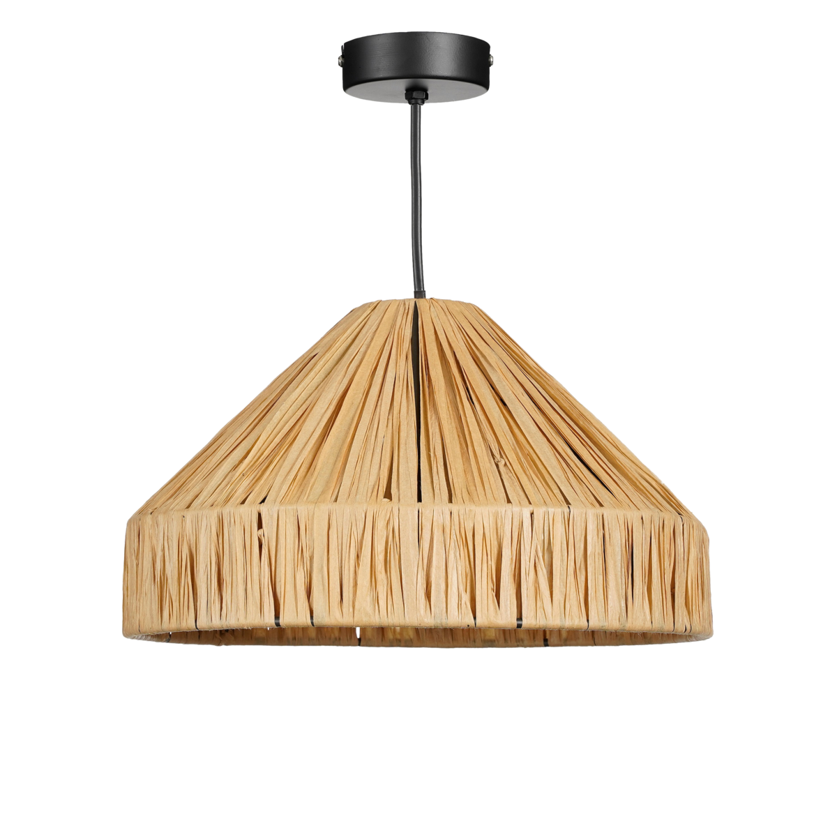 Belvivere Indy Hanglamp - H18 x Ø30 cm - Raffia - Lichtbruin