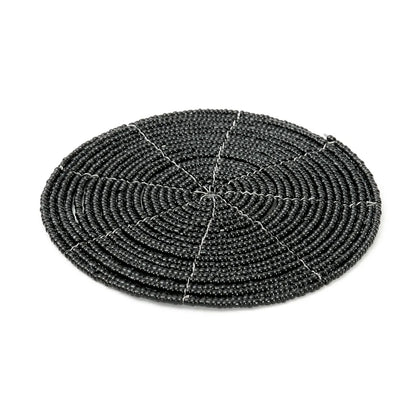 De Beaded Onderzetter - Zwart