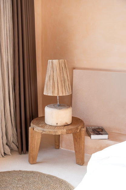 De Grass Teak Wood Table Lamp - Natural