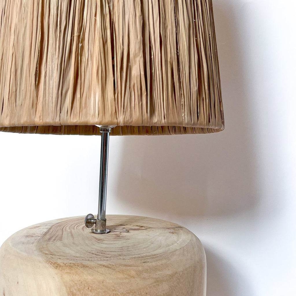 De Grass Teak Wood Table Lamp - Natural