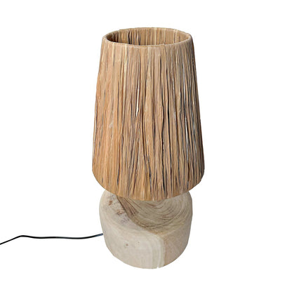 De Grass Teak Wood Table Lamp - Natural