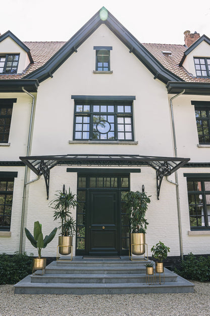 De Messing Plantenbak op Voet - Messing - M