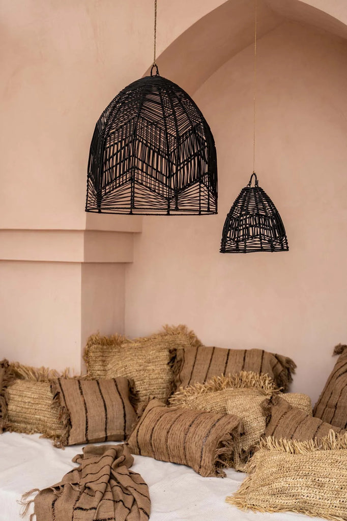 De Raffia Kussenhoes - Vierkant - Naturel - 60x60