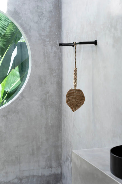 De Raffia &amp; Schelpen Hangdecoratie - Crème Naturel