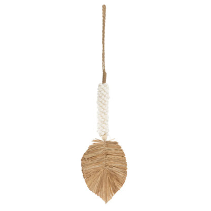 De Raffia &amp; Schelpen Hangdecoratie - Wit Naturel