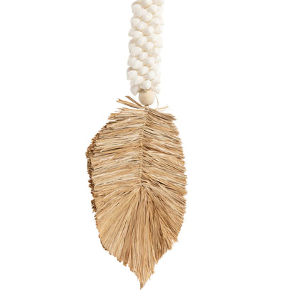 De Raffia &amp; Schelpen Hangdecoratie - Wit Naturel